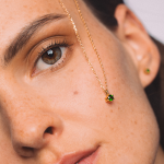 colgante oro 18k y diópsido
