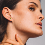 pendientes en oro 18k y diópsidos naturales