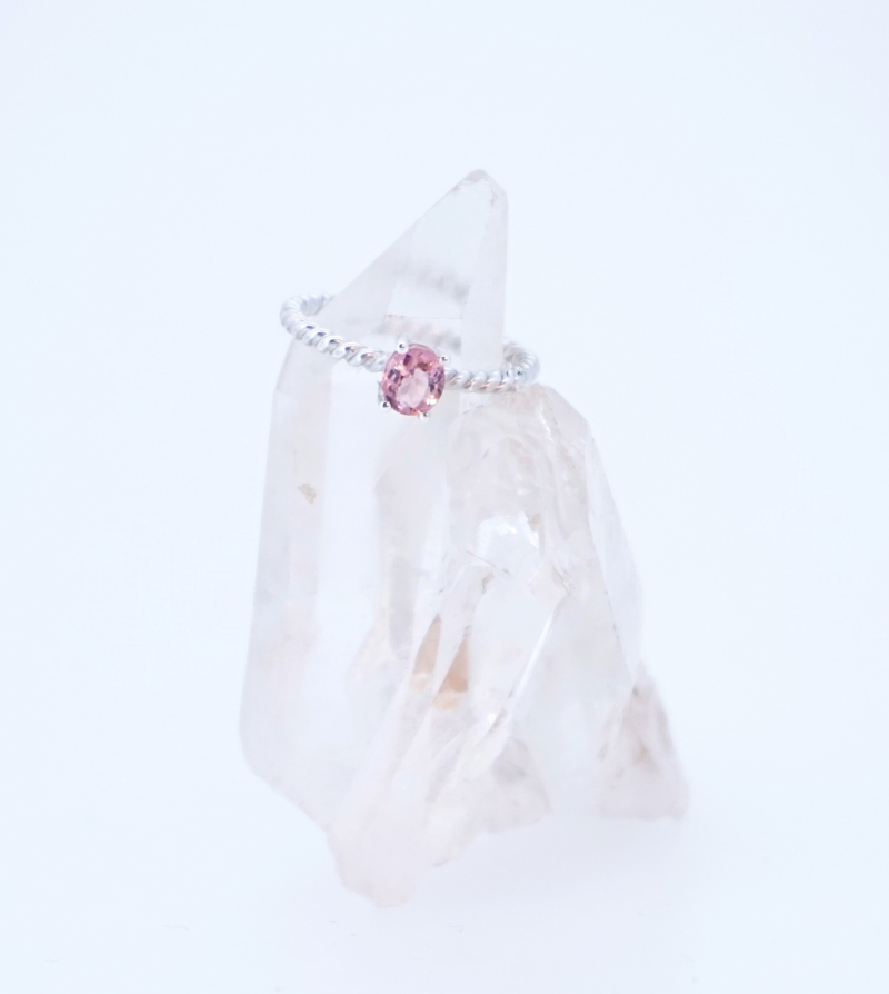 Anillo trenzado tumarliana rosa clarita