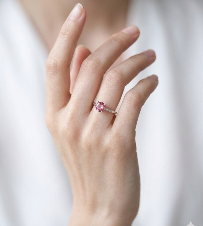 anillo turmalina oscura