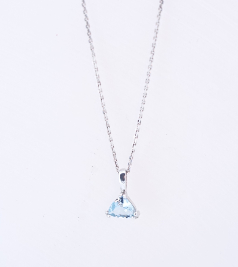 Colgante plata aguamarina